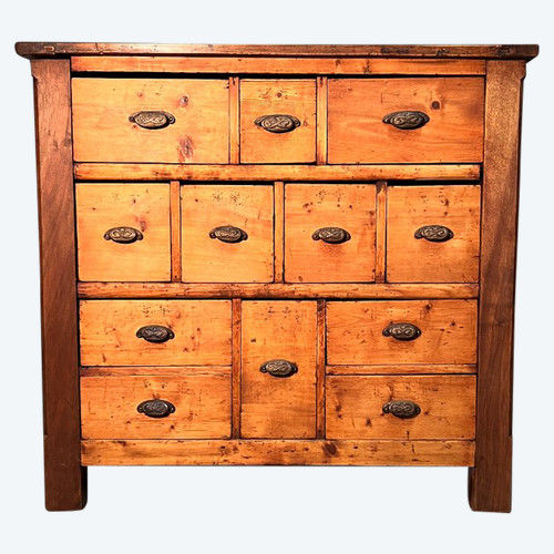 Fir work chest of drawers 1900