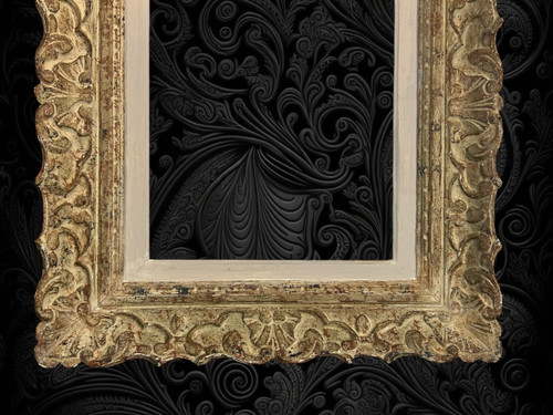 MONTPARNASSE FRAME IN CARVED WOOD FROM THE 30'S FOR PAINTING 41 CM X 33 CM