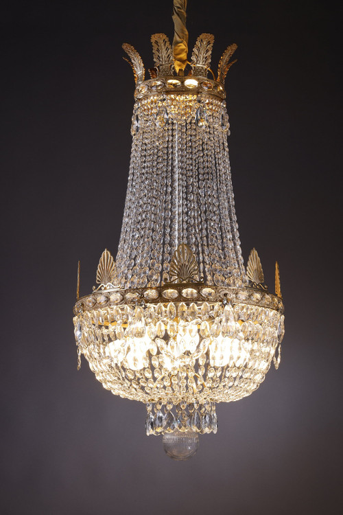 EMPIRE STYLE BALLOON CHANDELIER WITH PENDANTS