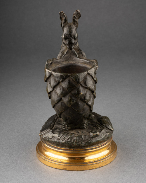 Bronze Tobacco Pot Signed Jules Moigniez (1835 - 1894)