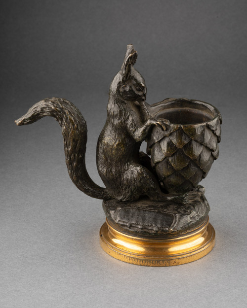 Bronze Tobacco Pot Signed Jules Moigniez (1835 - 1894)