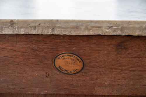 Antique French Charles X chest of drawers, 19th century.