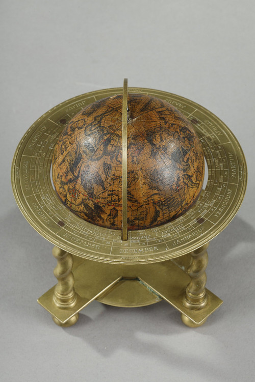 Paire de globes céleste et terrestre de table, de Vincenzo Coronelli, 1697.