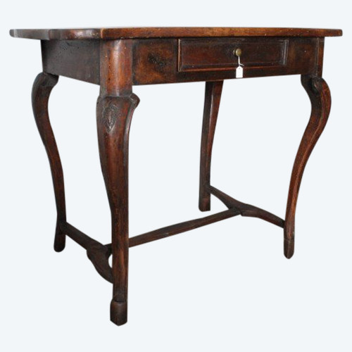 Antique writing table late 17th century Bologna . solid walnut . First patina . Meas 97 x 58 h. 78