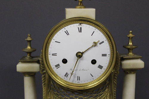 Louis XVI Marble And Bronze Clock Circa 1800