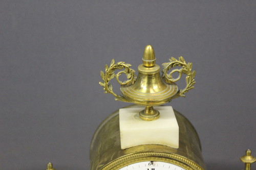 Louis XVI Marble And Bronze Clock Circa 1800