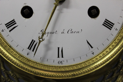 Louis XVI Marble And Bronze Clock Circa 1800