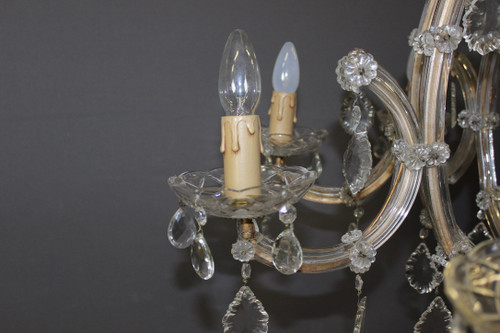 Murano eight-light chandelier About 1950