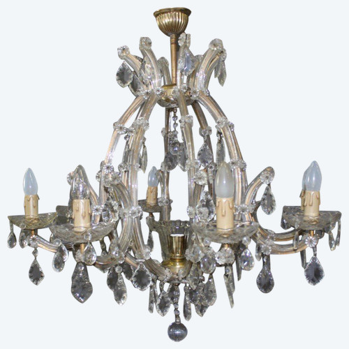 Murano eight-light chandelier About 1950