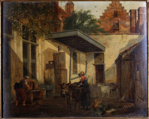 Eugène VERBOECKHOVEN 1798/1881 et Peter Frans NOTER 1779/1842,  École Hollandaise début XIX°