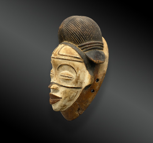 Maschera antropomorfa Okuyi Cultura Punu, Gabon meridionale