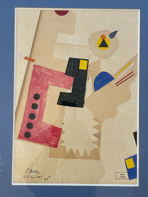 Paul COLIN (1892 – 1986), composition cubiste, 1925