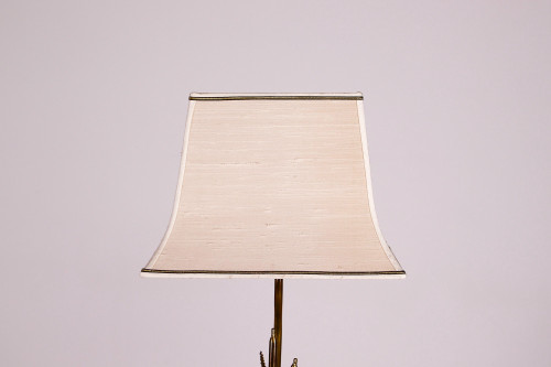 Brass reed lamp by Maison Jansen