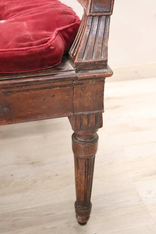 Walnut and Vienna Straw Sofa with Chairs,18th Century