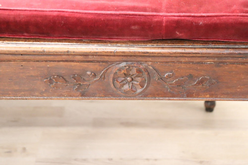 Walnut and Vienna Straw Sofa with Chairs,18th Century