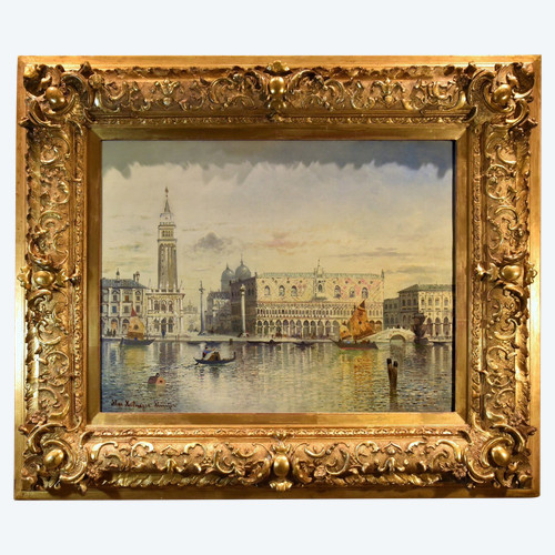 Venice With St. Mark's Square And The Doge's Palace, Maximilian Heilmaier (1869 - 1923) Signed