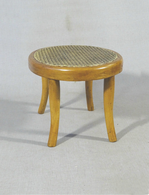 Poggiapiedi in canna, 1910 di Mundus, no Thonet- FUßSCHEMEL Pére Chair C