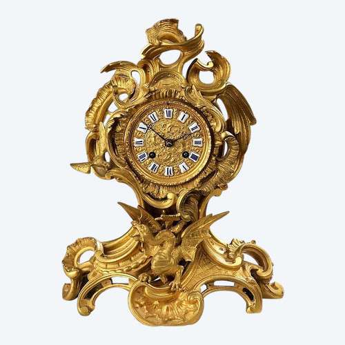 SCONTO DEL 25% FINO AL 30.11 - Bellissimo Orologio in Bronzo Dorato - Periodo Napoleone III -