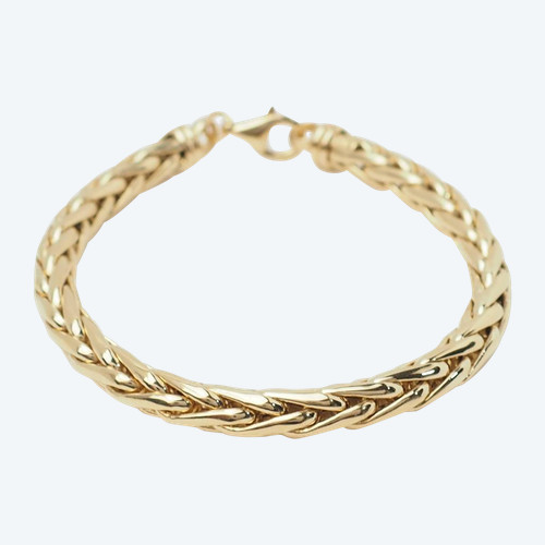 Palm mesh bracelet in yellow gold