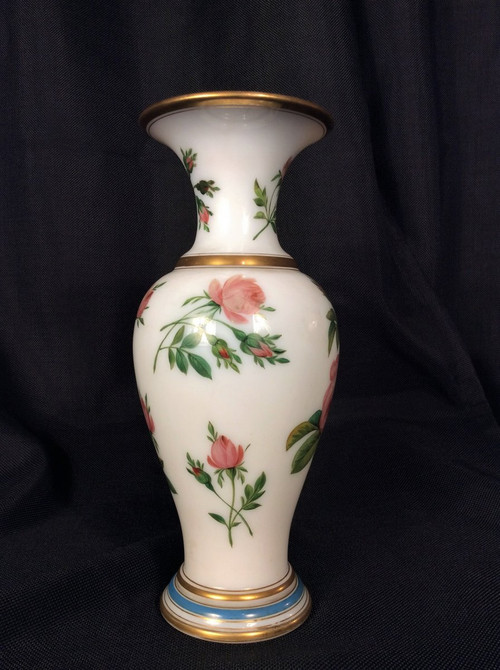 Sconto del 25% fino al 30.11 - Vaso a balaustra in cristallo mezzo opale - Baccarat circa 1840