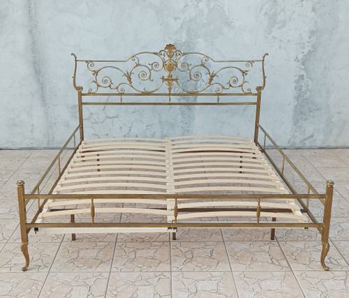 Louis XV brass bed