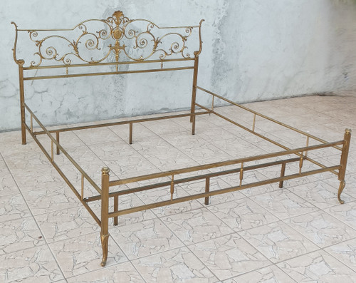 Louis XV brass bed