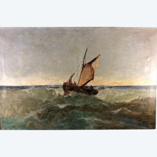 Emile Godchaux – Marine – Öl auf Leinwand