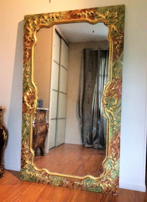 Remise 25\% - Miroir De Boiserie En Bois Sculpté Et Doré - Début XIXème