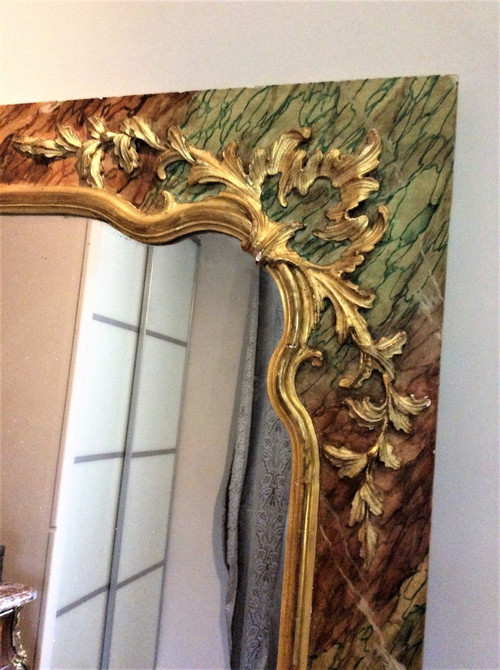 Remise 25\% - Miroir De Boiserie En Bois Sculpté Et Doré - Début XIXème