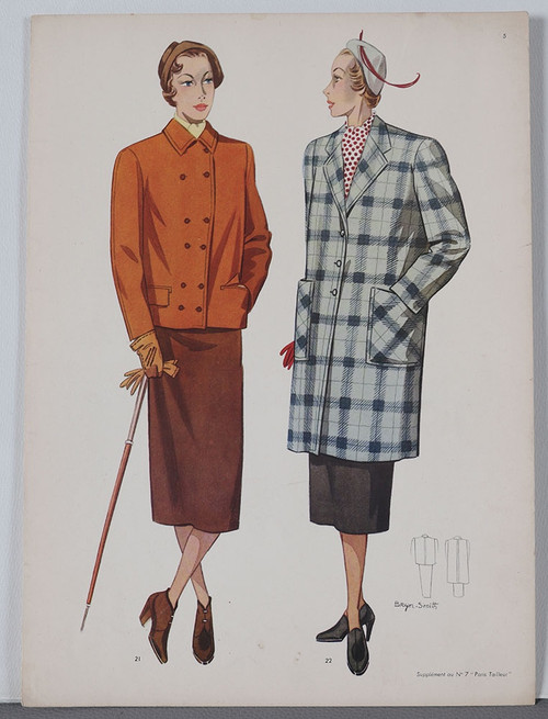 Fashion, Set of 6 screen prints, 27 x 37 cm, circa 1950/60