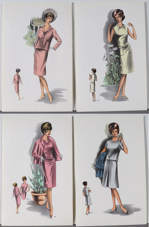 Fashion, Set of 23 screen prints, 22 x 33 cm, circa 1960