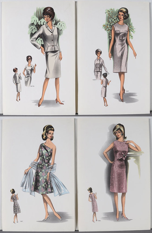 Fashion, Set of 23 screen prints, 22 x 33 cm, circa 1960