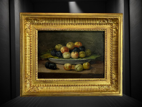 QUADRO / QUADRO / OLIO SU TAVOLA FIRMATO “PEREZ” NATURA MORTA CON FRUTTA