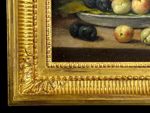 QUADRO / QUADRO / OLIO SU TAVOLA FIRMATO “PEREZ” NATURA MORTA CON FRUTTA