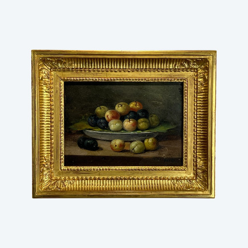 QUADRO / QUADRO / OLIO SU TAVOLA FIRMATO “PEREZ” NATURA MORTA CON FRUTTA