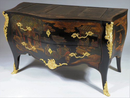 Remise de 25\% -  Commode Louis XV Laque De Coromandel –  XIXème Siècle