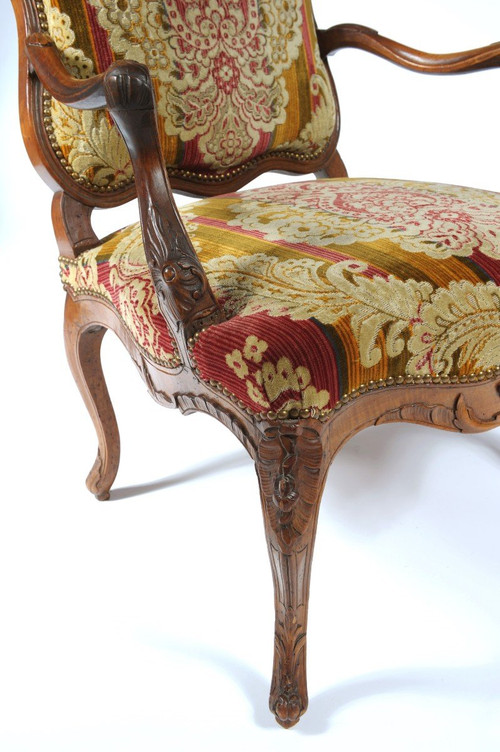 REMISE de 25\% - Paire De Fauteuils En Bois Naturel - Epoque Louis XV