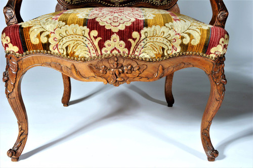 REMISE de 25\% - Paire De Fauteuils En Bois Naturel - Epoque Louis XV