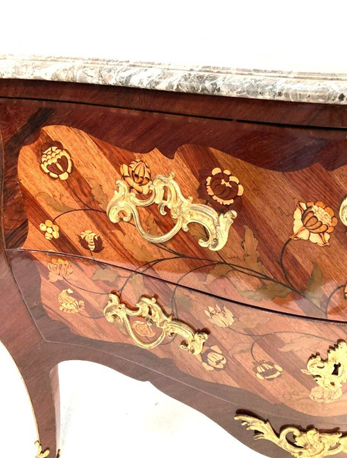  REMISE de 25\% - Estampillée  Walter – Commode  En Marqueterie – XVIIIème