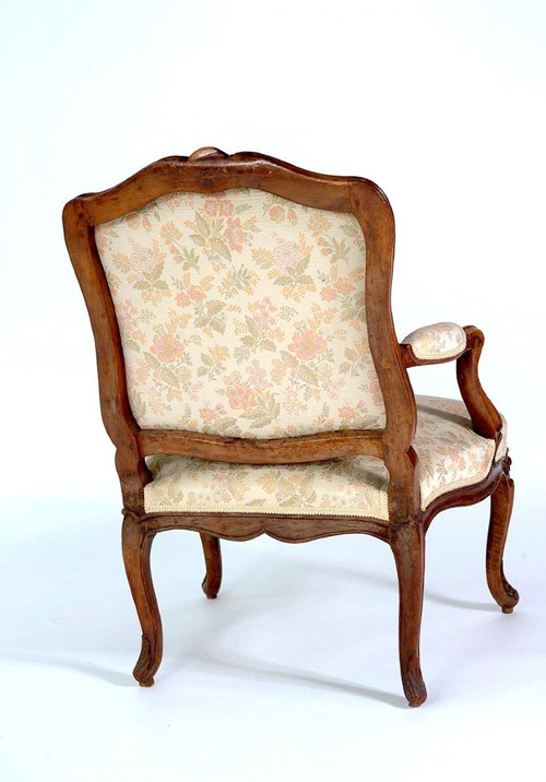  REMISE 25\% - Estampillé "i Gourdin" - Beau Fauteuil A La Reine - XVIIIème