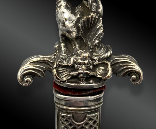 ROMANTIC DAGGER depicting SAINT MICHAEL slaying the DRAGON - European work - 19th century