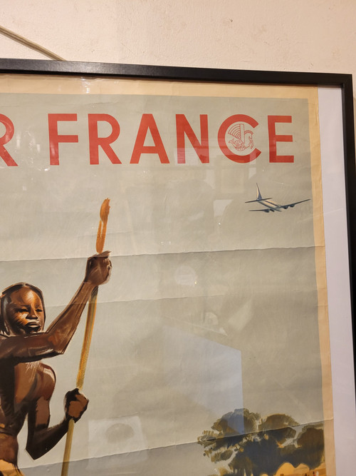 BRENET - Original Air France West Africa Poster