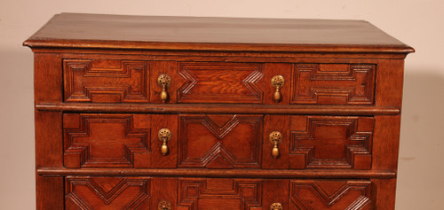 17th Century Jacobean Oak Chest Of Drawers