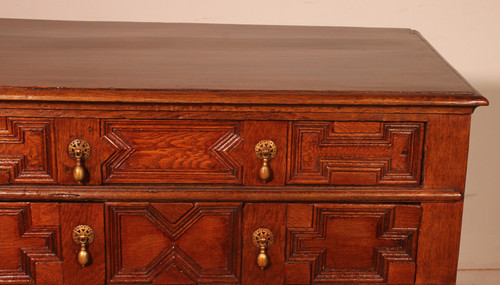 17th Century Jacobean Oak Chest Of Drawers