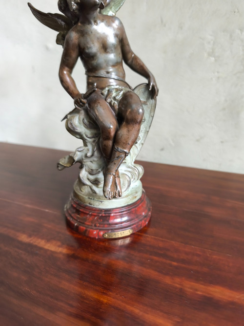 "Mars", cast iron statuette signed Auguste Moreau