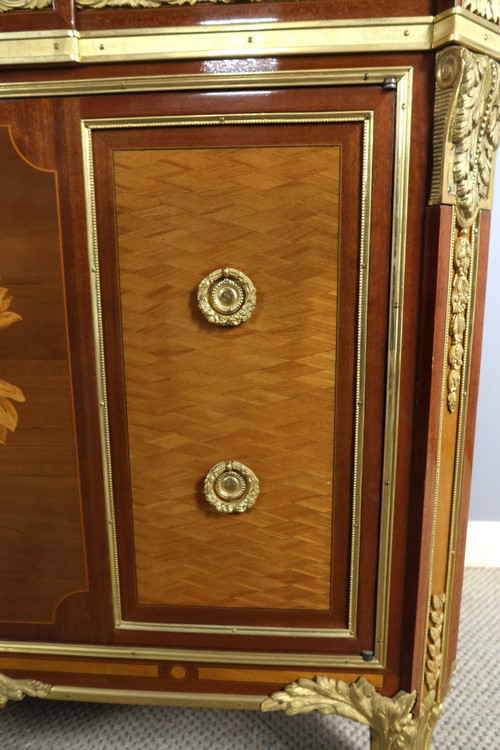 Louis XV-Louis XVI Transition style marquetry buffet