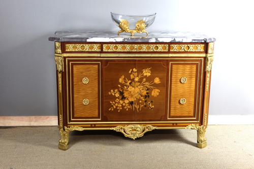 Louis XV-Louis XVI Transition style marquetry buffet