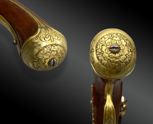 Officer's flintlock saddle pistol, attributed to Gavacciolo, Brescia. Italy, circa 1680