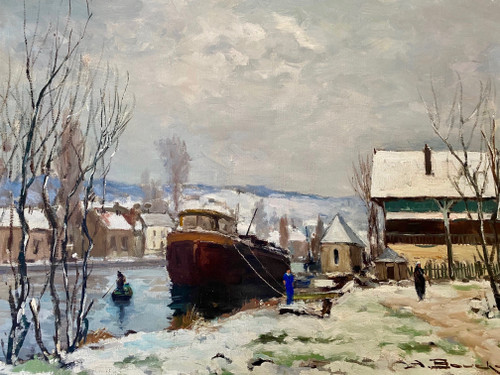 Amédée Boucher Paysage de neige