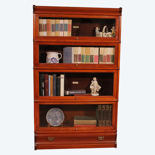 Globe Wernicke Mahogany Bookcase Of 4 Elements With A Drawer